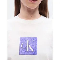Calvin Klein Jeans Majica  modra / bela