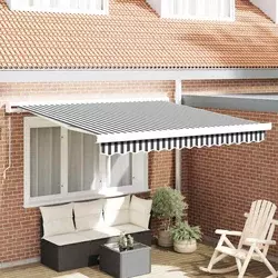 Tenda na uvlačenje antracit i bijela 3x2,5 m tkanina i aluminij