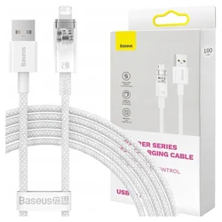 BASEUS Kabel Explorer Series USB - Lightning 2,4 A 2 m, bel (CATS010102)