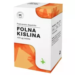 LEKARNA LJUBLJANA prehransko dopolnilo Folna kislina 400 µg, 60 tablet