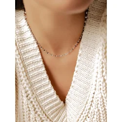 Hey Happiness Verižica Rolo Choker srebrna