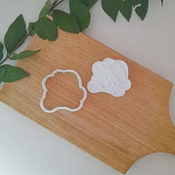 KREATIVNI SLATKIŠI Modla za kolače i ukrase Novogodišnji meda, 10 cm, Bela