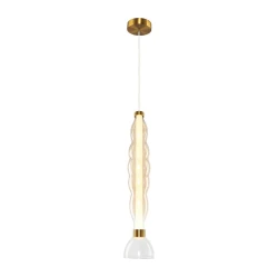 LED luster na sajli LUCCO LED/18W/230V prečnik 15 cm zlatna