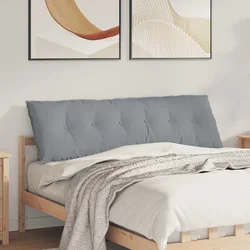 Jastuk za leđa Svijetlo siva 160 x 19 x 50 cm tkanina