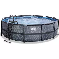 EXIT Toys Frame Pool O 488x122 cm - Stone Grey