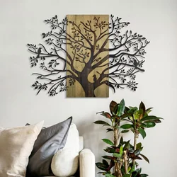 Sombra del Bosque -2 GreenBlack Decorative Wooden Wall Accessory