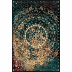Modrozelena volnena preproga 133x180 cm Ann – Agnella