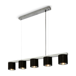 Briloner - Luster na sajli LURI 5xE14/25W/230V, od kaučukovog drveta