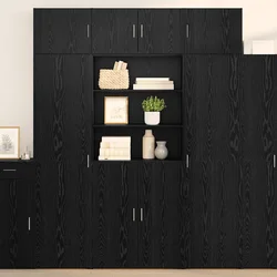 Highboard Crni hrast 80 x 42,5 x 185 cm Konstruirano drvo