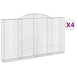 Lučne gabionske košare 4 kom 300x30x160/180cm pocinčano željezo