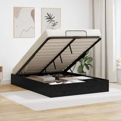 Otomanski krevet s pohranom Crni Hrast 193 x 140 x 25 cm