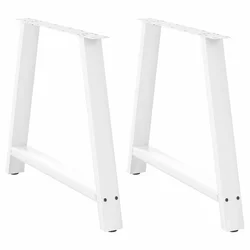 Noge za blagovaonski stol A-oblika 2 kom Bijele 90 x (72-73) cm Čelik