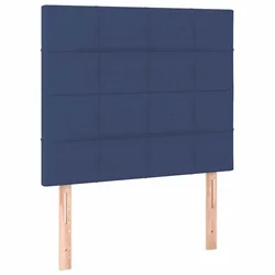 Vidaxl Vzglavje postelje modro 100x5x118/128 cm blago