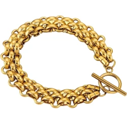 Ženski náramok ES –38454 (Zlata / 18,5cm / 11mm) KP38454