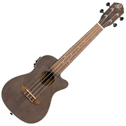 Ortega RUCOAL-CE Coal Black Koncertne ukulele (Poškodovano)