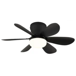 Globo 03625S - LED prigušiva stropni ventilator DELORES LED/5W/230V 2700-6500K crna + daljinski upravljač