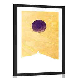 Plakat s paspartujem edinstven mesečni žar - 30x45 white