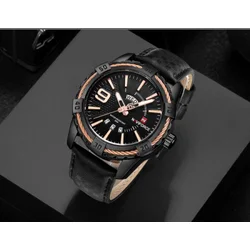 Naviforce 9117K Black muški sat sa kožnom narukvicom