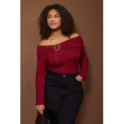 Trendyol Curve Ženska bluza Tbbaw26Af00094, Crvena