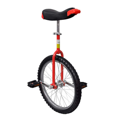 VIDAXL Rdeč prilagodljiv monocikel 20 Inch
