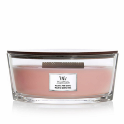 Woodwick dišeča sveča Melon & Pink Quartz, 453g