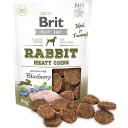 BRIT Meat Jerky Coins Zajec - priboljšek za pse, 80g