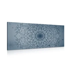 Slika temno modri cvet Mandale - 140x70