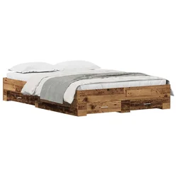 Krevetna konstrukcija Staro drvo 135 x 190 cm Konstruirano drvo
