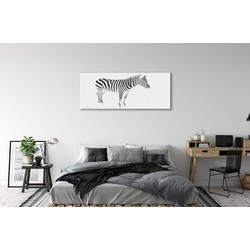 tulup.si Steklena slika Poslikano zebra 140x70 cm 4 obešalnika