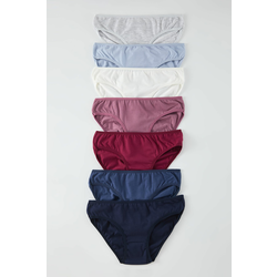 Trendyol Blue-Multi Colorful 7-Pack Cotton Classic Knitted Panties