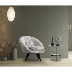 ATELIER DEL SOFA Fotelja Caprice White Black