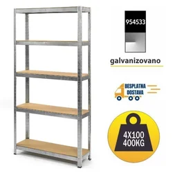 KD Polica metal medijapan 180x90x40cm 5x100kg