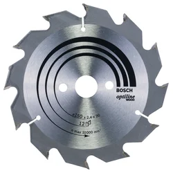 Bosch List kružne testere Optiline Wood 150 x 20/16 x 2,4 mm, 12 2608641169, 150 x 20/16 x 2,4 mm, 12