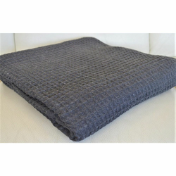 Pokrivač Waffle dark gray 150x230