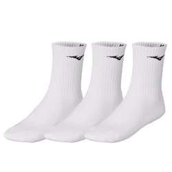 Mizuno Training Crew 3P Socks, White - M