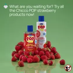 Chicco Šampon i regenerator Pop, 2u1, Jagoda, 250ml