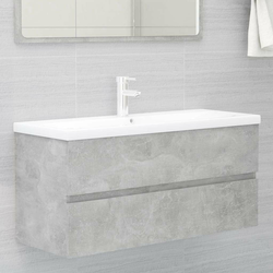Den Omarica za umivalnik betonsko siva 100x38,5x45 cm iverna
