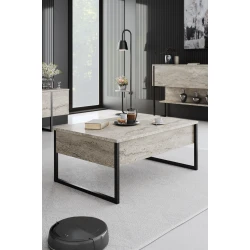 Wallity Klub sto Luxe Bež-Crni