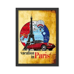 Wallity Uramljena slika Vacation In Paris, 40x55 cm