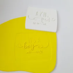 KREATIVNI SLATKIŠI Modla za kolače i ukrase Its a boy, 6 cm, Bela