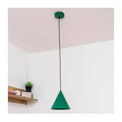 Luster na sajli ETNA II 1xE27/15W/230V, prečnik 18,5 cm, zelene boje