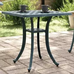Vrtni stol zeleni 53 x 53 x 53 cm od lijevanog aluminija