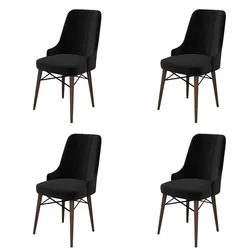 HANAH HOME Set 4 stolice Pare Black Brown