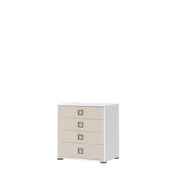 JELA VITRINA F4 - kolekcija Kiki - Bela/Pesak - 84x89x56 cm