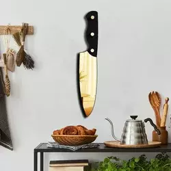 Wallity Ogledalo Ozgl514, 12x70 cm, Zlatne boje