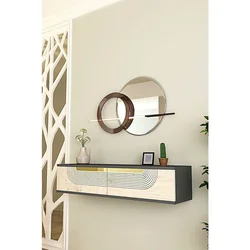 Hanah Home komoda Meyra 120, 120 cm, antracit / travertin / zlatna