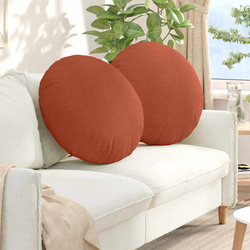 Jastučići za sjedenje 2 pcs Crvena narančasta O60 x 21 cm