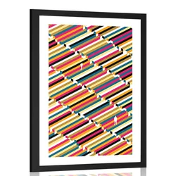 Plakat s paspartujem ljudje na vzorčasti osnovi - 30x45 no frame