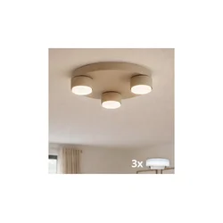 Brilagi-LED RGB stropno svetlo MONO, prigušiva, 3xGX53/14W/230V, Wi-Fi Tuya, prečnik 30 cm, bež