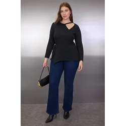 Trendyol Curve Ženska bluza Tbbaw26Af00042, Crna
